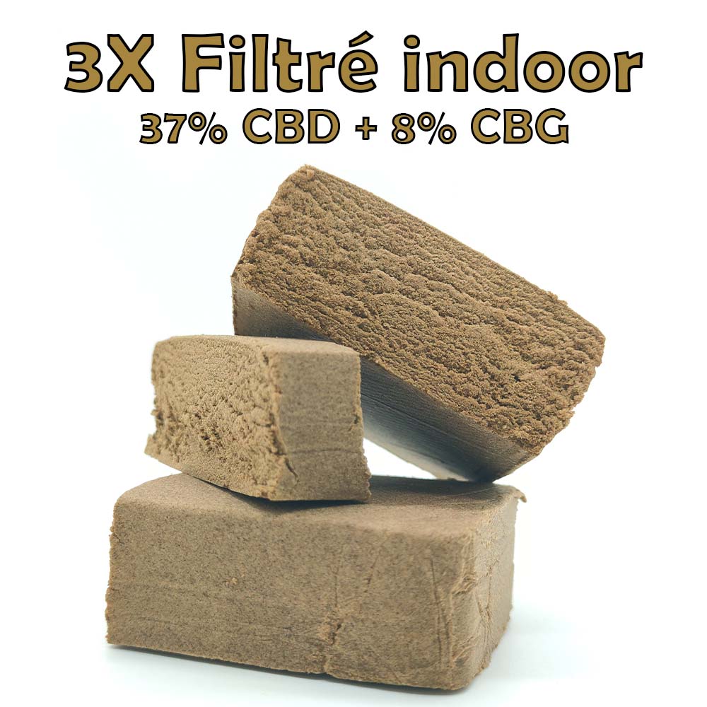 3x Filtré indoor CBD 37% + 8% CBG