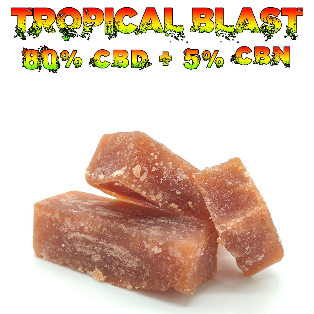 Tropical Blast - Frozen Shatter 80% CBD + 5% CBN