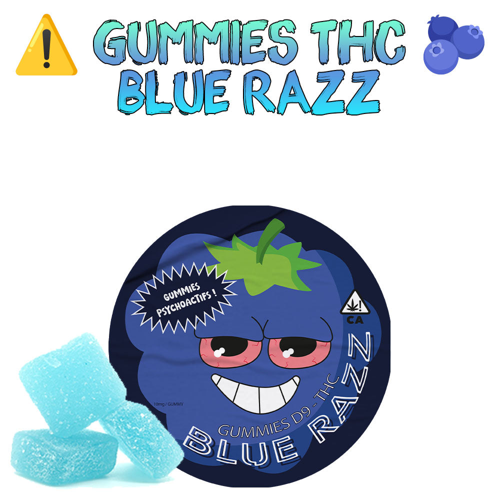 Gummies THC & CBD 10Mg - Framboise Bleue