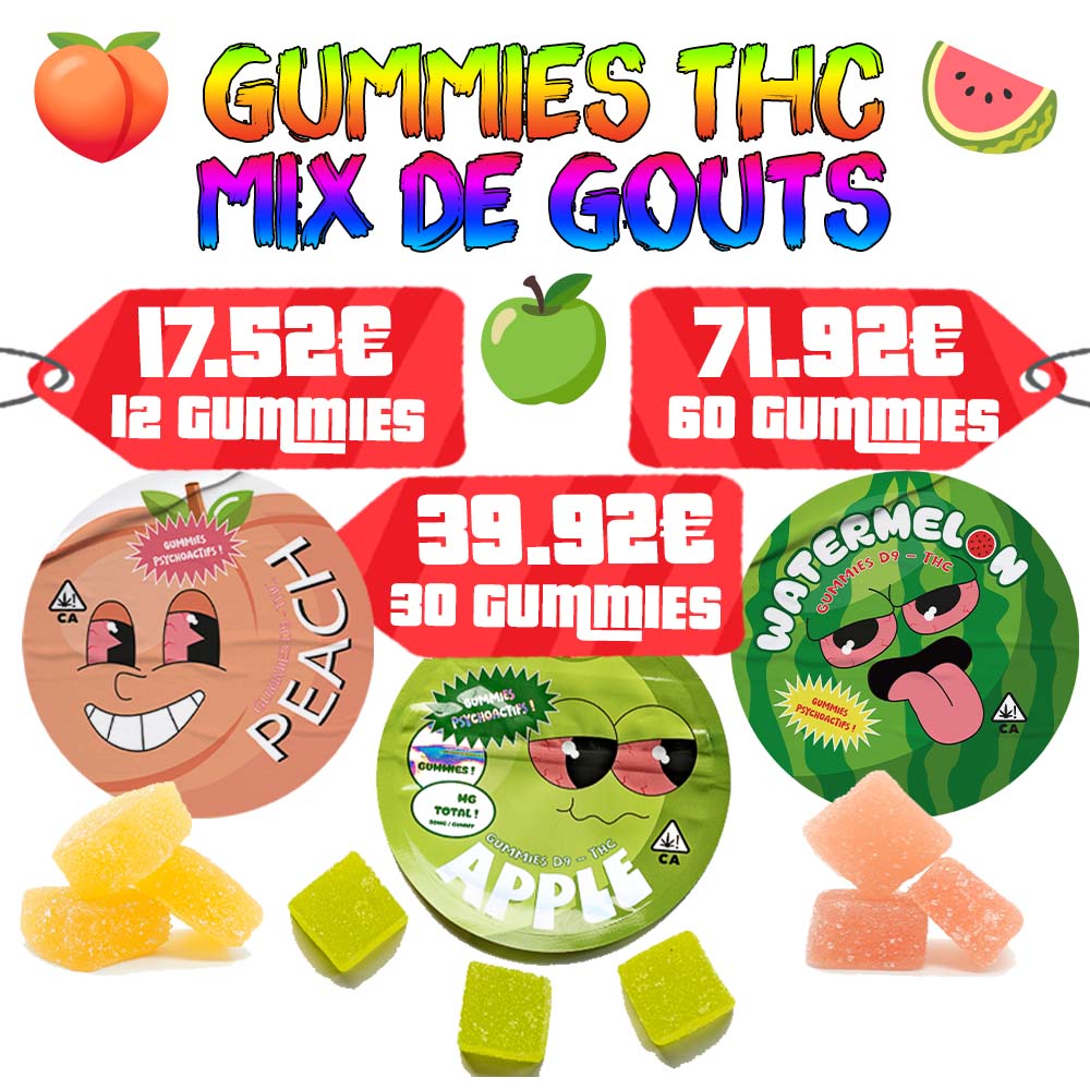 Gummies THC & CBD 10Mg - Mix de Goûts Fruités