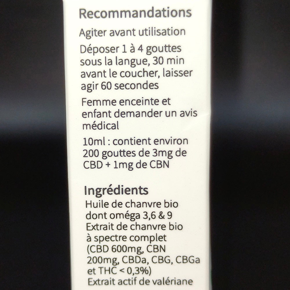 Huile CBD + CBN Bio Morphée Valériane