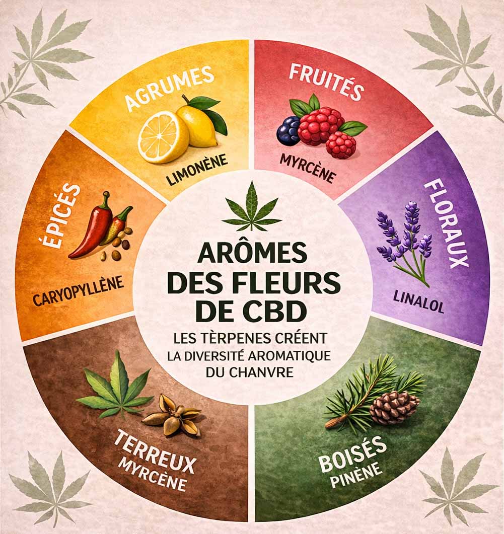 Terpènes et fleurs de CBD : guide complet pour comprendre leur rôle unique