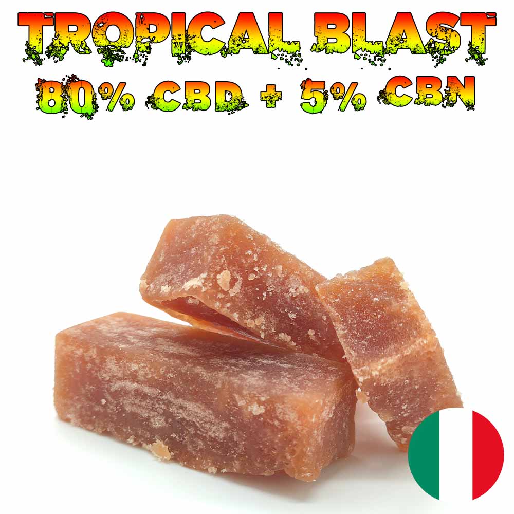 Tropical Blast - Frozen Shatter 80 % CBD + 5 % CBN