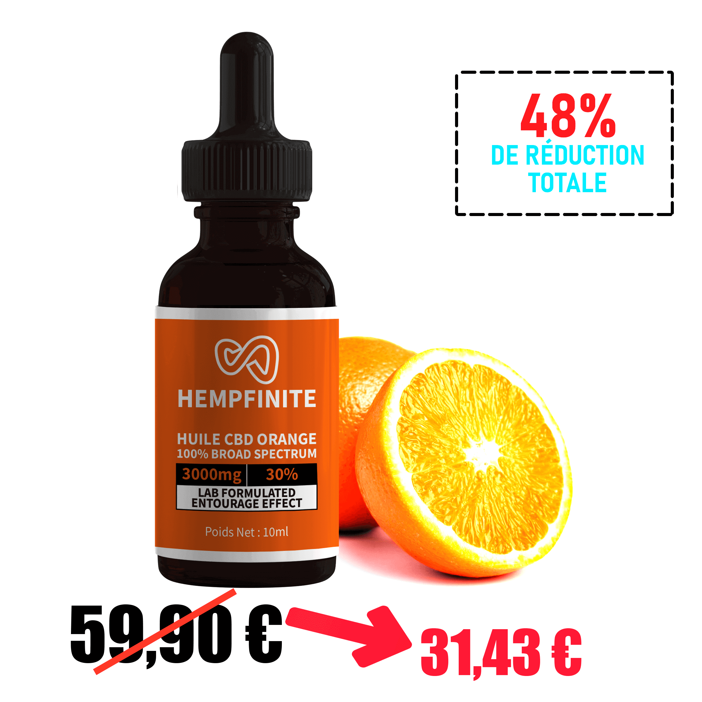 Huile CBD 30% Orange